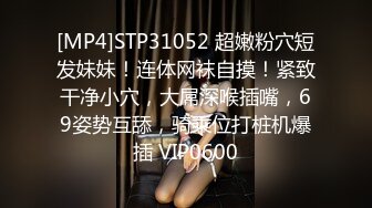 [MP4]STP31052 超嫩粉穴短发妹妹！连体网袜自摸！紧致干净小穴，大屌深喉插嘴，69姿势互舔，骑乘位打桩机爆插 VIP0600